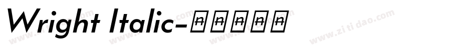 Wright Italic字体转换